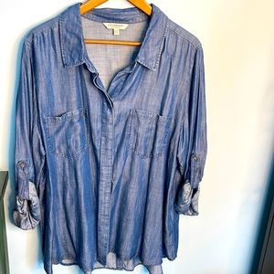 Liverpool XXL long sleeved super soft denim shirt.